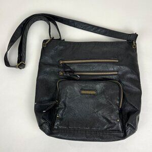 Stone & Co. Black Faux-Leather Crossbody Bag Purse